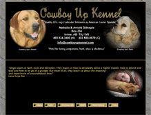 Tablet Screenshot of cowboyupkennel.com
